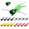 FishingPepo Fly Fishing Poppers, Topwater Fishing Lures Bass Crappie Bluegill Sunfish Panfish Trout Salmon Perch Steelhead Flies for Fly Fishing Bass Panfish Bluegill Trout Salmon(20pcs)