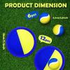 Charniol Kids Toss and Catch Game, Blue Yellow, 12 Paddles 6 Balls view 2