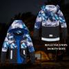 MGEOY Boys Rain Jacket Lightweight Waterproof Hooded Fleece Lined Raincoat Windbreakers for Kids Blue 7/8 view 4