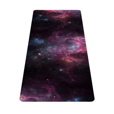 nuveti Printed Travel Yoga Mat-1/16 Inch Thick Non Slip Fitness Workout Mat with Carrying Bag, Foldable Lightweight Suede & Natural Rubber Yoga Mat for Yoga Pilates and Fitness 72" L x 24" W x 1.5mm