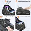 Alphantino Bike Phone Holder Bag - Waterproof Bicycle Frame Bag Hard Case Large Capacity Top Tube Front Frame Cycling Mount Accessories Pouch, TPU Touch-Screen & Sun-Visor (Red Zipper) view 4