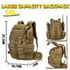 KXBUNQD 50L Military Tactical Backpack Hiking Waterproof Backpack Large Military Pack 3 Day Assault Pack Molle Bag Rucksack view 2
