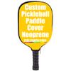 JCETUNO Custom Neoprene Pickleball Paddle Cover Pickleball Racket Sleeve with Image Text Logo Fits Most Rackets, Orange Yellow, W8.26 xL11.6 view 2