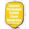 JCETUNO Custom Neoprene Pickleball Paddle Cover Pickleball Racket Sleeve with Image Text Logo Fits Most Rackets, Orange Yellow, W8.26 xL11.6 view 3