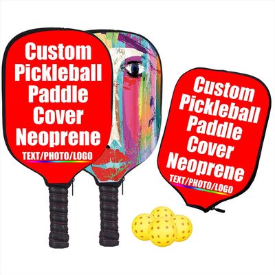 JCETUNO Custom Pickleball Paddle Surface Conservation Pickleball Paddle Cover, Personalized Image Text Logo, Best Pickleball Gifts, Red, W8.26 xL11.6