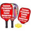 JCETUNO Custom Pickleball Paddle Surface Conservation Pickleball Paddle Cover, Personalized Image Text Logo, Best Pickleball Gifts, Red, W8.26 xL11.6 view 1