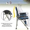 XGEAR Portable Camping Chairs for Adults with Padded Hard Armrest, Sturdy Folding Camping Chair with Cup Holder, Storage Pockets Carry Bag Included, Support to 300 lbs(2PCS/Blue) view 4