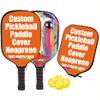 JCETUNO Custom Pickleball Paddle Cover Personalized Racquets Cover Sleeve Add Your Image Photo Logo Fits Most Rackets, S. Orange, W8.26 xL11.6 view 1