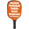 JCETUNO Custom Pickleball Paddle Cover Personalized Racquets Cover Sleeve Add Your Image Photo Logo Fits Most Rackets, S. Orange, W8.26 xL11.6 view 2