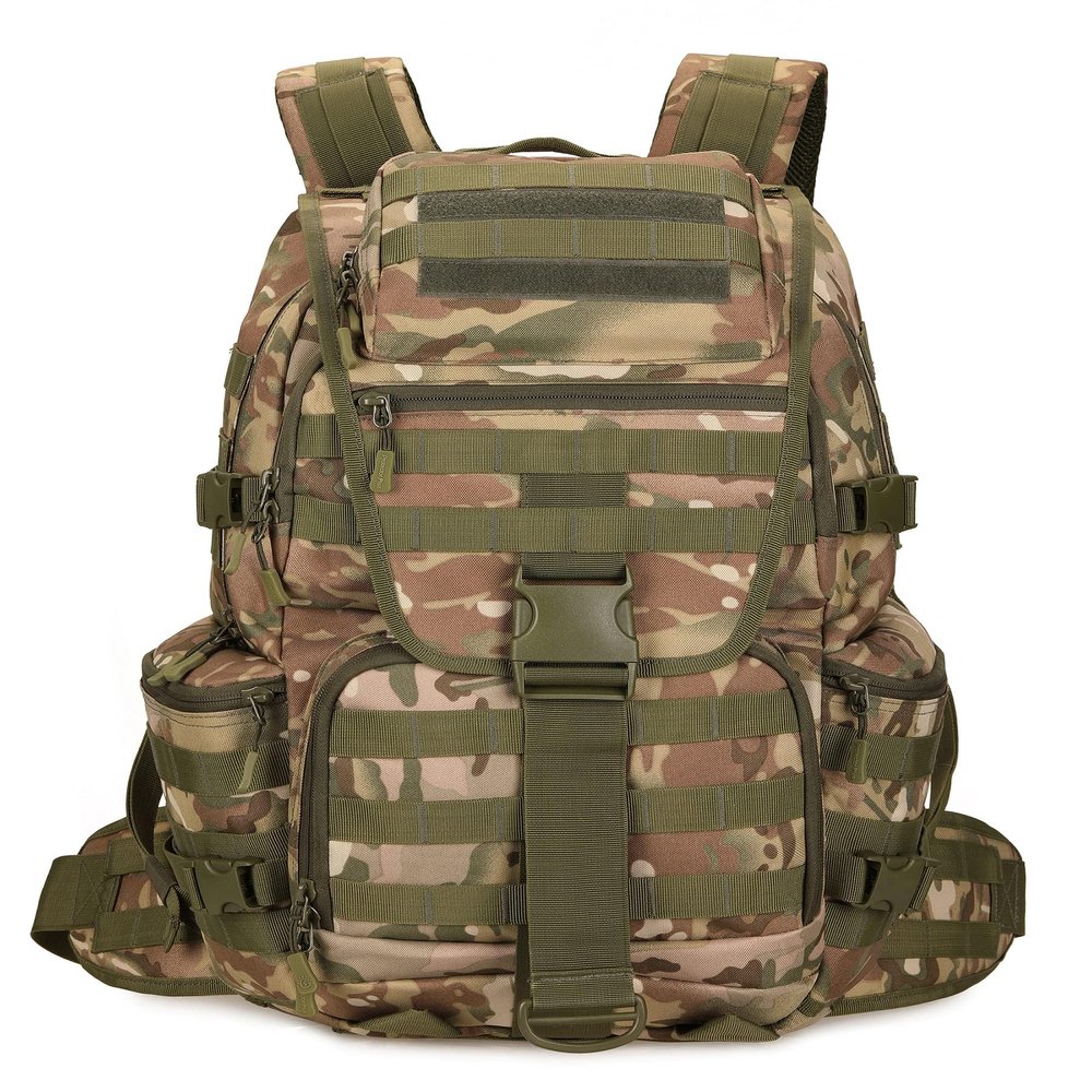 KXBUNQD 50L Military Tactical Backpack Hiking Waterproof Backpack Large Military Pack 3 Day Assault Pack Molle Bag Rucksack