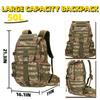 KXBUNQD 50L Military Tactical Backpack Hiking Waterproof Backpack Large Military Pack 3 Day Assault Pack Molle Bag Rucksack view 2
