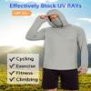 COOrun Mens Fishing Hoodies with Face Mask UPF 50 Long Sleeve Rash Guards Hooded SPF Sun Shirts for Men Camo Hiking Shirt view 4