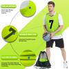 PULUOMASI 12 Pack Team Pinnies Scrimmage Vests Practice Jersey for Men Pennies for Sports Soccer Jerseys for Adult Youth Green XL view 3