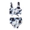 MOQIN Cover up Large Strap Kids Fashion 2-4Y Swimwear Tie-Dye Clothes Print Baby Swimsuit Girls Toddler Summer Girls Swimwear Navy view 1