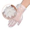 IPENNY Women Sun UV Protection Driving Gloves Summer Short Floral Lace Anti-Skid Screentouch Gloves Elegant Gloves view 2