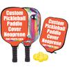 JCETUNO Custom Universal Neoprene Pickleball Paddle Cover Protection Sleeve Holder Carrier with Image Text Logo, Meaningful Mother's Day, Father's Day, Sports Lover Gifts, Orange, W8.26 xL11.6 view 1