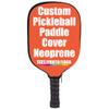 JCETUNO Custom Universal Neoprene Pickleball Paddle Cover Protection Sleeve Holder Carrier with Image Text Logo, Meaningful Mother's Day, Father's Day, Sports Lover Gifts, Orange, W8.26 xL11.6 view 2