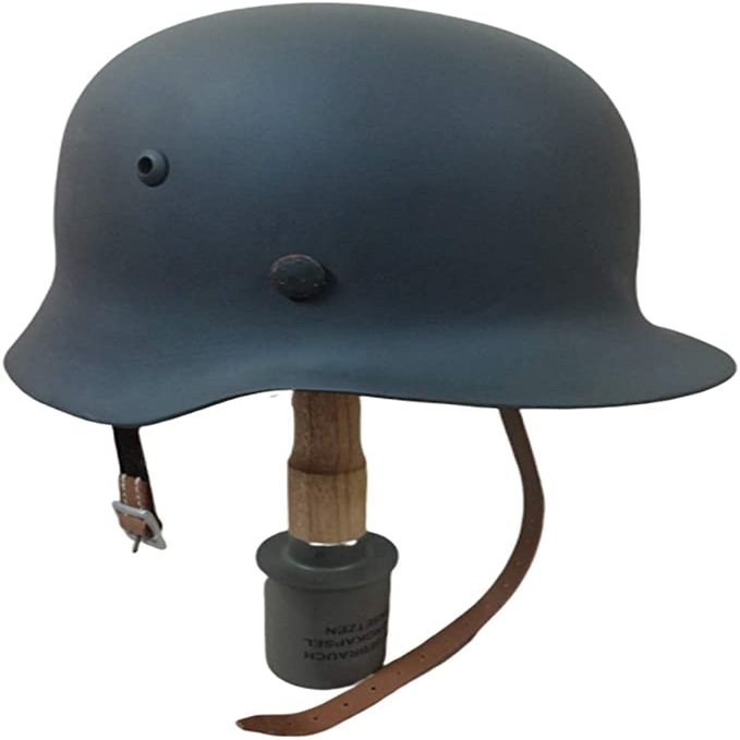 MERIT WOODEN CRAFT German WWII M35 Steel Helmet - Field Gray - Reproduction