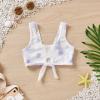 MOQIN Cover up Large Strap Kids Fashion 2-4Y Swimwear Tie-Dye Clothes Print Baby Swimsuit Girls Toddler Summer Girls Swimwear White view 3