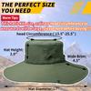 Oversize XXL Sun Hat for Men,UPF50+Waterproof Wide-Brim Boonie-Hat Sun-Hat Fishing-Hat for Safari Hiking Beach Garden view 3