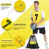 PULUOMASI 12 Pack Team Pinnies Scrimmage Vests Practice Jersey for Men Pennies for Sports Soccer Jerseys for Adult Youth Yellow M view 2