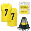 PULUOMASI 12 Pack Team Pinnies Scrimmage Vests Practice Jersey for Men Pennies for Sports Soccer Jerseys for Adult Youth Yellow M view 3
