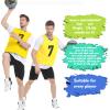 PULUOMASI 12 Pack Team Pinnies Scrimmage Vests Practice Jersey for Men Pennies for Sports Soccer Jerseys for Adult Youth Yellow M view 4