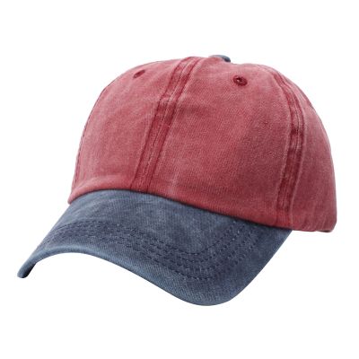 Adjustable Baseball Hat for Women Men Distressed Vintage Classic Cotton Baseball Caps Fitted Running Workout Outdoor Cap Wine
