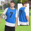 PULUOMASI 12 Pack Team Pinnies Scrimmage Vests Practice Jersey for Men Pennies for Sports Soccer Jerseys for Adult Youth DarkBlue L view 2