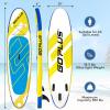 AUGESTER 10/10.5/11 Inflatable Lightweight Stand up Paddle Board, Premium Yoga Board W/Durable SUP Accessories, with Fins, Carrying Bag, Non-Slip Deck, Adjustable Paddle & Hand Pump, Wide Stance view 2