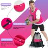 PULUOMASI 12 Pack Team Pinnies Scrimmage Vests Practice Jersey for Men Pennies for Sports Soccer Jerseys for Adult Youth Pink XL view 3