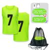 PULUOMASI 12 Pack Team Pinnies Scrimmage Vests Practice Jersey for Men Pennies for Sports Soccer Jerseys for Adult Youth Green L view 2