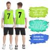 PULUOMASI 12 Pack Team Pinnies Scrimmage Vests Practice Jersey for Men Pennies for Sports Soccer Jerseys for Adult Youth Green L view 4