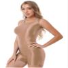 Women's Shiny Nylon Pajamas Short PJ Set Crop Top and Shorts Sleeveless Tracksuit Club 2 Piece Outfits Coffee Medium view 2