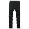 Mens Slim Fit Stretch Jeans Skinny Straight Leg Vintage Denim Pants Retro Washed Comfy Regular Fit Biker Jean (Black,28) view 2