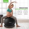 Trideer Exercise Ball Chair with Base & Resistance Bands for Home Gym, Stability Ball Seat for Core Workout and Back Support view 4