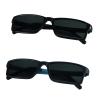 2 Pack Vintage Square Sunglasses for Men and Women UV400 Protection Outdoor Shades with Black+Navy +2.25 Magnification Frame