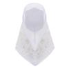 RUIXIA Muslim Hijab with Lace Applique Flower Rhinestones Islamic Prayer Turban Head Wrap Shawls for Little Girls Age 2-7Y view 1