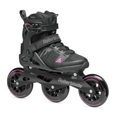 Rollerblade Macroblade 110 3WD Womens Adult Fitness Inline Skate, Black and Orchid, Performance Inline Skates