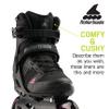 Rollerblade Macroblade 110 3WD Womens Adult Fitness Inline Skate, Black and Orchid, Performance Inline Skates view 3