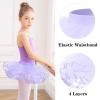 Bezioner Girls Tutu Skirts,Ballet Dance Skirts for Kids,4 Layers Tulle Dress Up for Toddler Girls Purple,Size L view 3