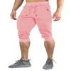 FASKUNOIE Men's Summer Shorts Casual Loose Fit Breathable Cotton Jogger Shorts Pink view 1