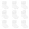 Auranso Girl Knee High Cotton Socks 9 Pairs Girls Long Crew Socks white 9-12 Years view 1