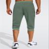 FASKUNOIE Shorts for Mens Cotton Rock Brand Music Below Knee Hammer Pants Light Green view 3