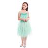 Kids Baby Little Swan Princess Feather Fringes Tiered Tutu Tulle Dress Flower Girls Spaghetti Strap Wedding Bridesmaid Ballerina Dance Pageant Birthday Party Prom Gown Photo Shooting Green 18-24M view 2