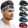Beister Sports Headbands for Men Women (5 Pack), Moisture Wicking Sweat Band Elastic Wide Hair Bands, Workout Sweatband Athletic Mens Headband for Running, Cycling, Basketball, Gym Exercise, Football view 1