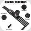 BEAST RAGE Padded Cotton Lift Straps Lifting Wrist Straps for Weightlifting, Gym, Deadlift, Workout (Pair) Premium Lifting Straps for Gym Men and Women Soft, Supportive Wrist Pads (Black grey) view 4