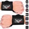 BEAST RAGE Wrist Wraps for Weightlifting Adjustable Lifting Straps & Wrist Straps with Thumb Loop for Enhanced Gym Support, Wrist Support for Powerlifting, Bodybuilding and Gym workout (Black Org) view 1