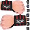 BEAST RAGE Wrist Wraps for Weightlifting Adjustable Lifting Straps & Wrist Straps with Thumb Loop for Enhanced Gym Support, Wrist Support for Powerlifting, Bodybuilding and Gym workout (Black/Red)