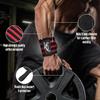 BEAST RAGE Wrist Wraps for Weightlifting Adjustable Lifting Straps & Wrist Straps with Thumb Loop for Enhanced Gym Support, Wrist Support for Powerlifting, Bodybuilding and Gym workout (Black/Red) view 2